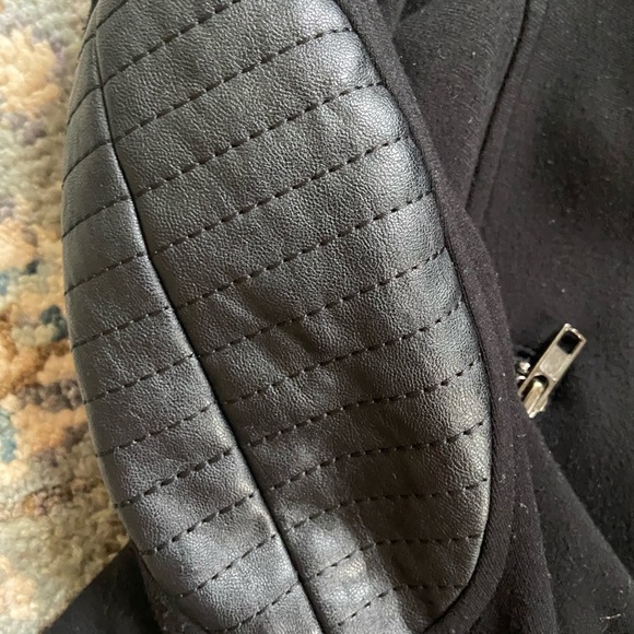 Moto jacket with leather trim - Picture 4 of 9